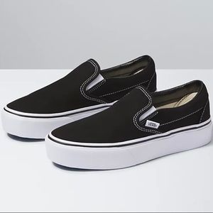 Platform black vans size 6.5